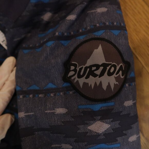 BURTON DRYRIDE jacket boys M snowboard ski blue Aztec waterproof outdoor hiking - Picture 5 of 11
